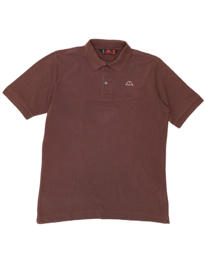 KAPPA Polo Homme Marron Moyen Coton