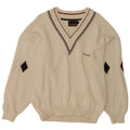 Il Granchio Pull Col V Homme Grand Blanc Argyle/Diamant