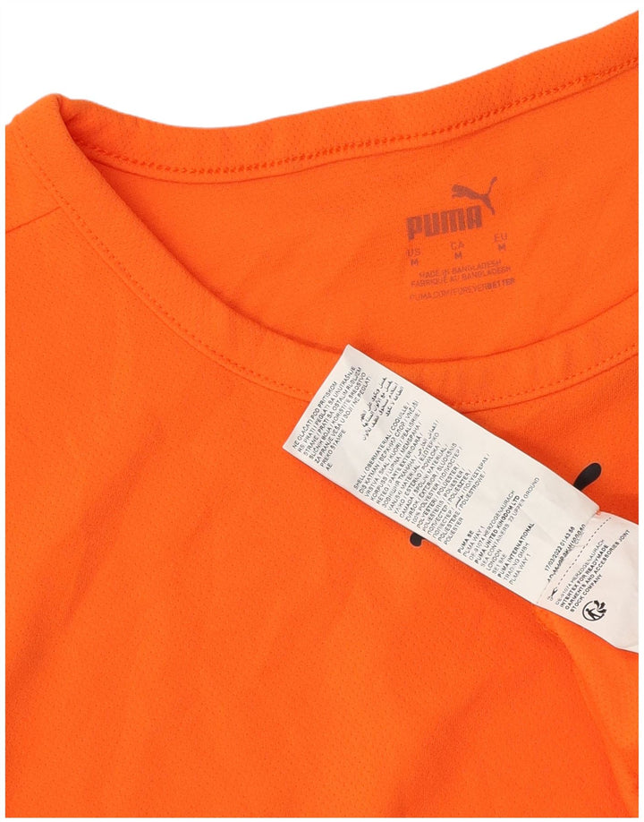 PUMA T-shirt pour homme en polyester color block orange moyen