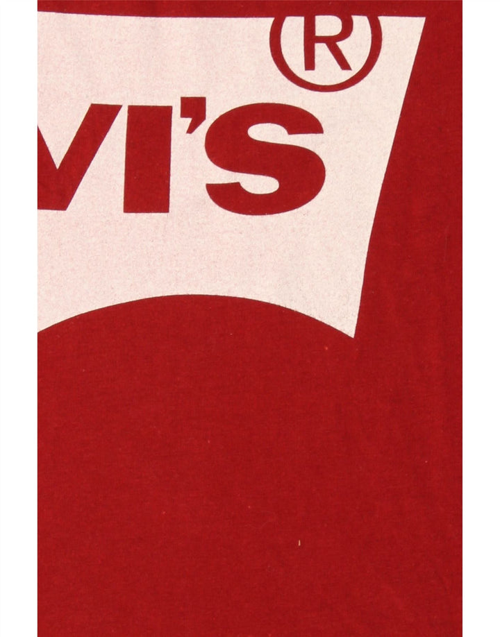 LEVI'S Mens Graphic T-Shirt Top Medium Red Cotton Vintage Levi's and Second-Hand Levi's from Messina Hembry 