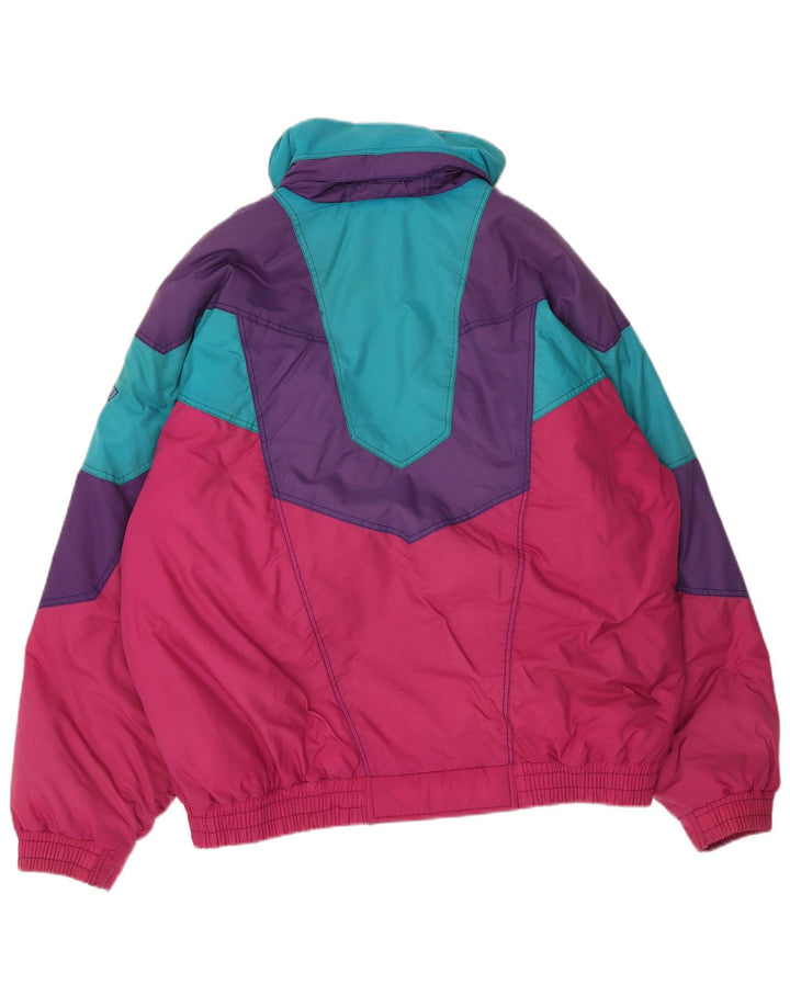 veste de ski à capuche homme vintage IT 52 XL Nylon colour block multicolore
