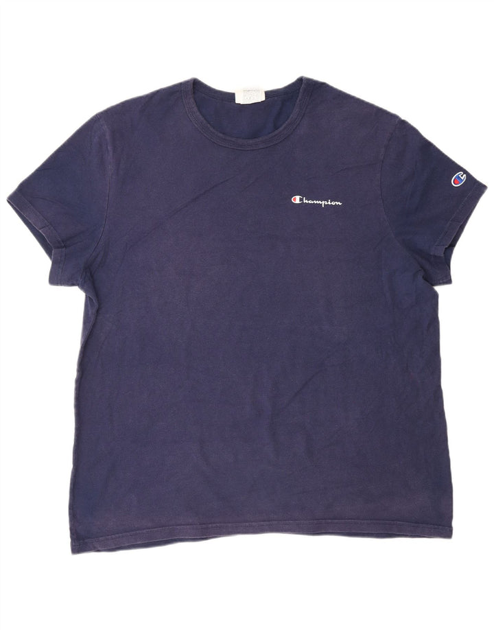 Champion T-Shirt Graphique Homme Top XL Bleu Marine Coton