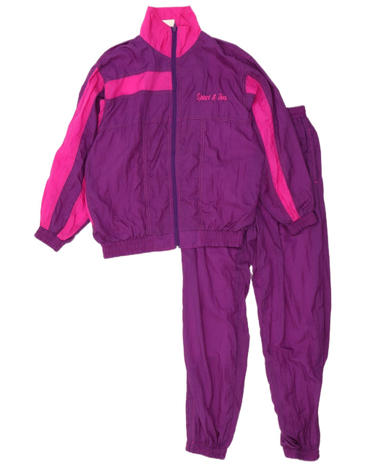 Survêtement complet femme vintage UK 12 Medium Purple Colourblock Polyamide