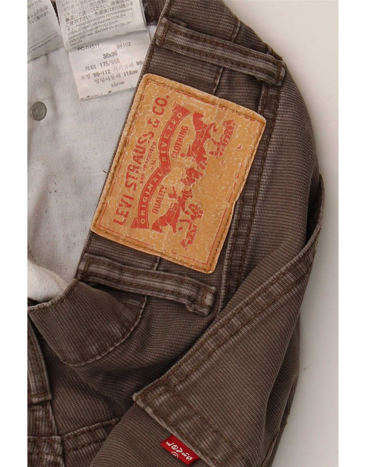 Levi's Pantalon Slim Casual W38 L30 Homme Gris Coton