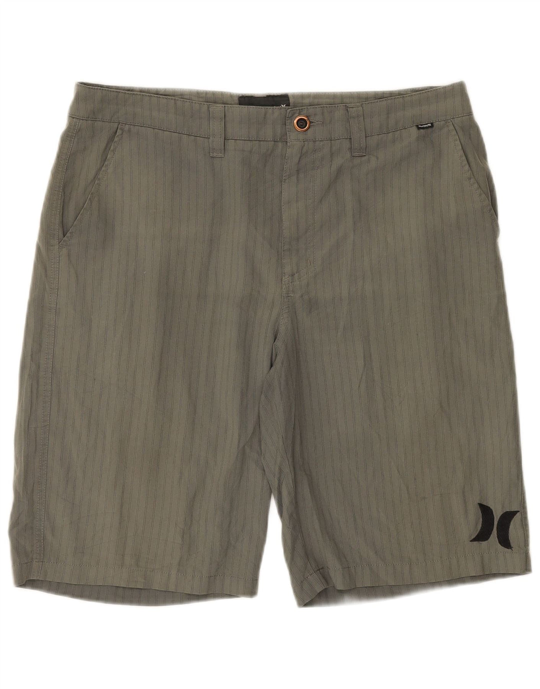 Hurley Short Chino Homme Large W34 Gris Rayé Polyester