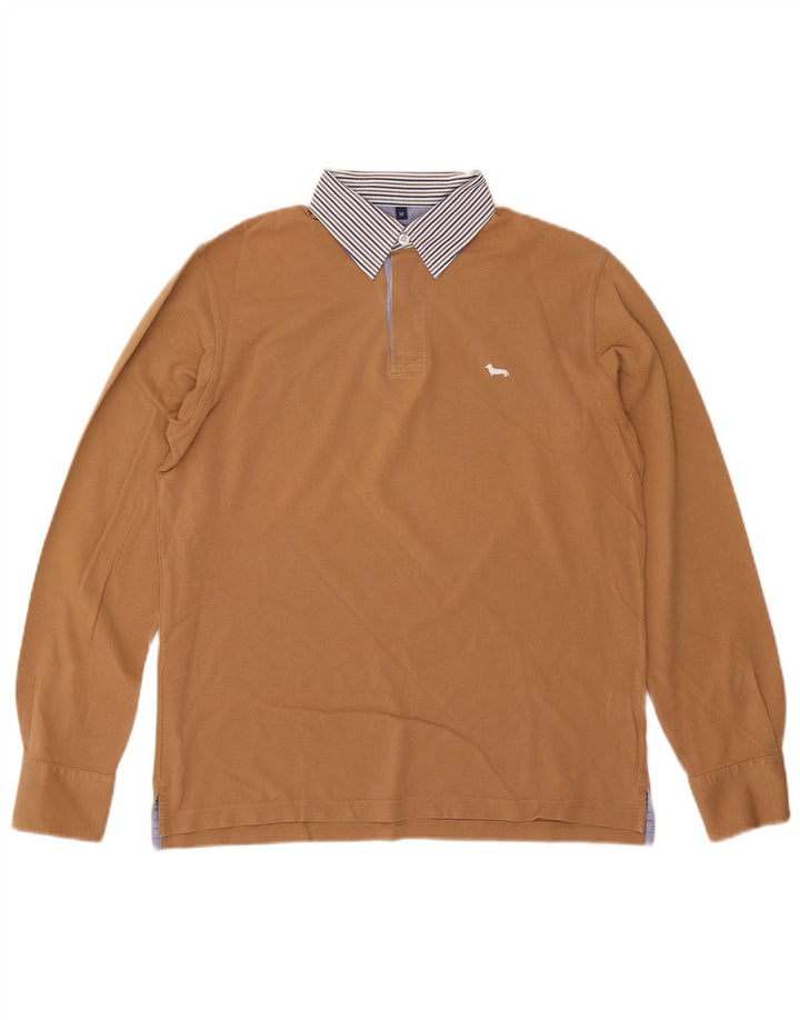 HARMONT & BLAINE Polo de Rugby à Manches Longues Homme Coton Beige Moyen