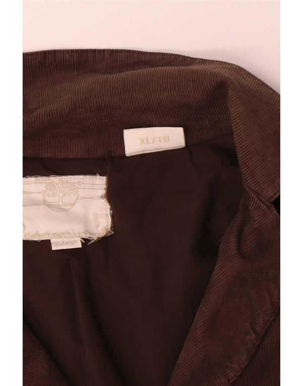 Timberland Veste blazer en velours côtelé à 3 boutons pour femme UK 18 XL en coton marron