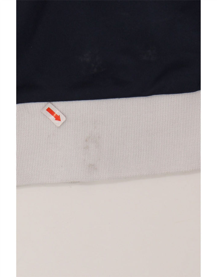 ASICS Veste de survêtement pour homme Small Bleu marine Colorblock Polyester