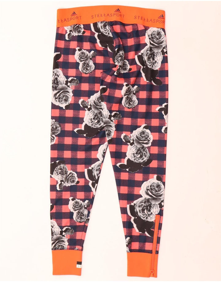 ADIDAS Femmes Stella Graphic Leggings UK 14 Moyen Multicolore Check