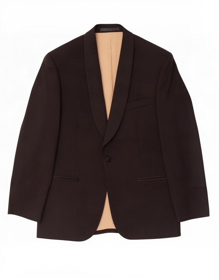 Marks & Spencer Veste blazer à 1 bouton pour homme UK 38 Laine noire moyenne