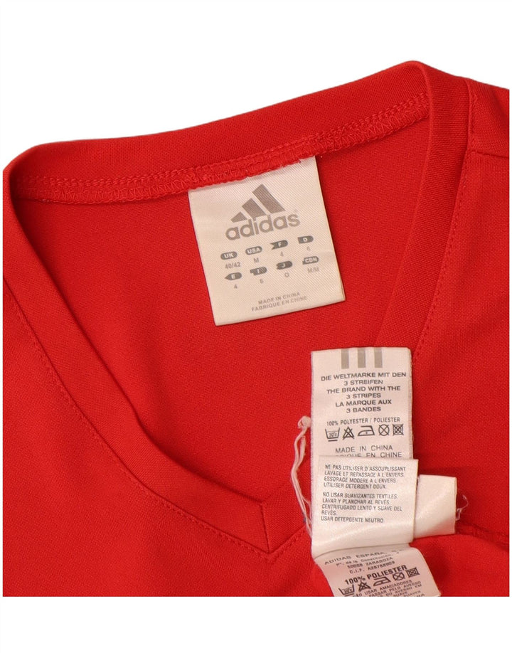 Adidas Hommes Climalite T-Shirt Top UK 40/42 Rouge Moyen Polyester
