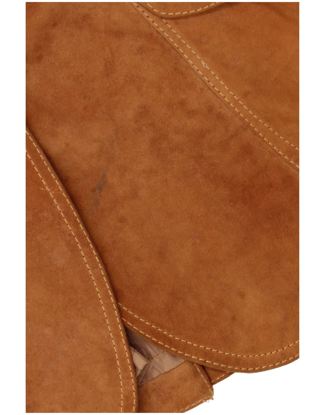 VINTAGE Veste blazer en daim à 3 boutons pour femme IT 42 Marron moyen