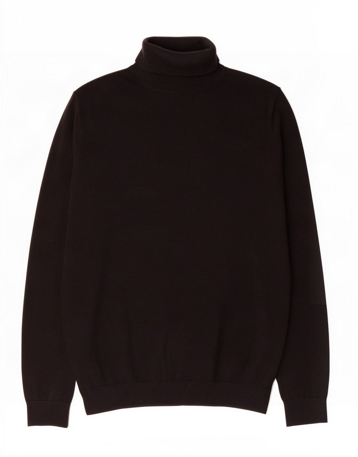 Marks & Spencer Pull col roulé homme noir moyen coton