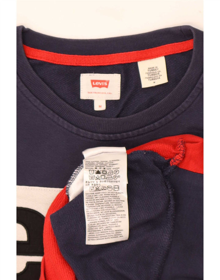 Levi's Graphic Sweatshirt Jumper Homme Bleu Marine Moyen Colorblock Coton
