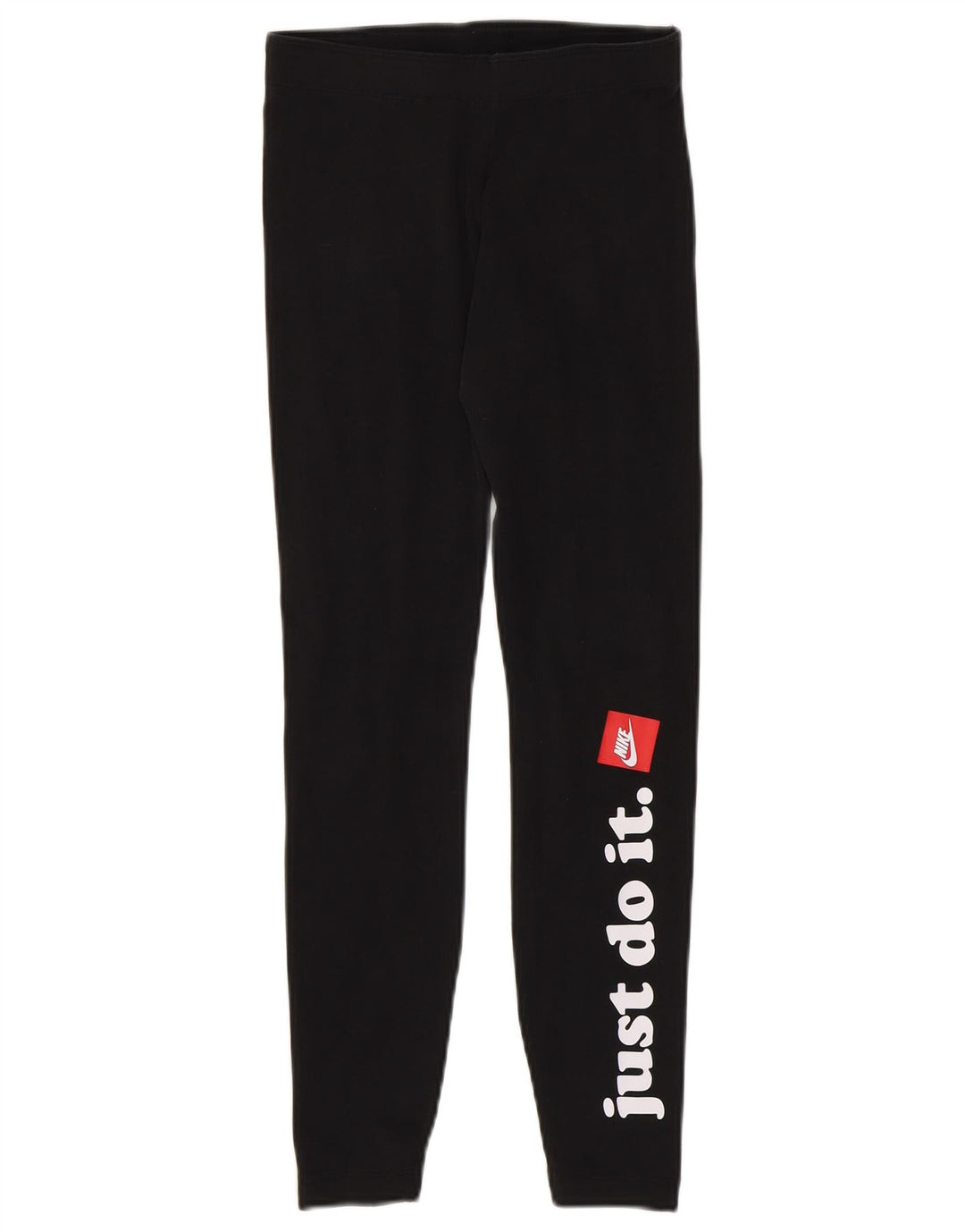 NIKE Leggings graphiques pour femmes UK 6 XS coton noir