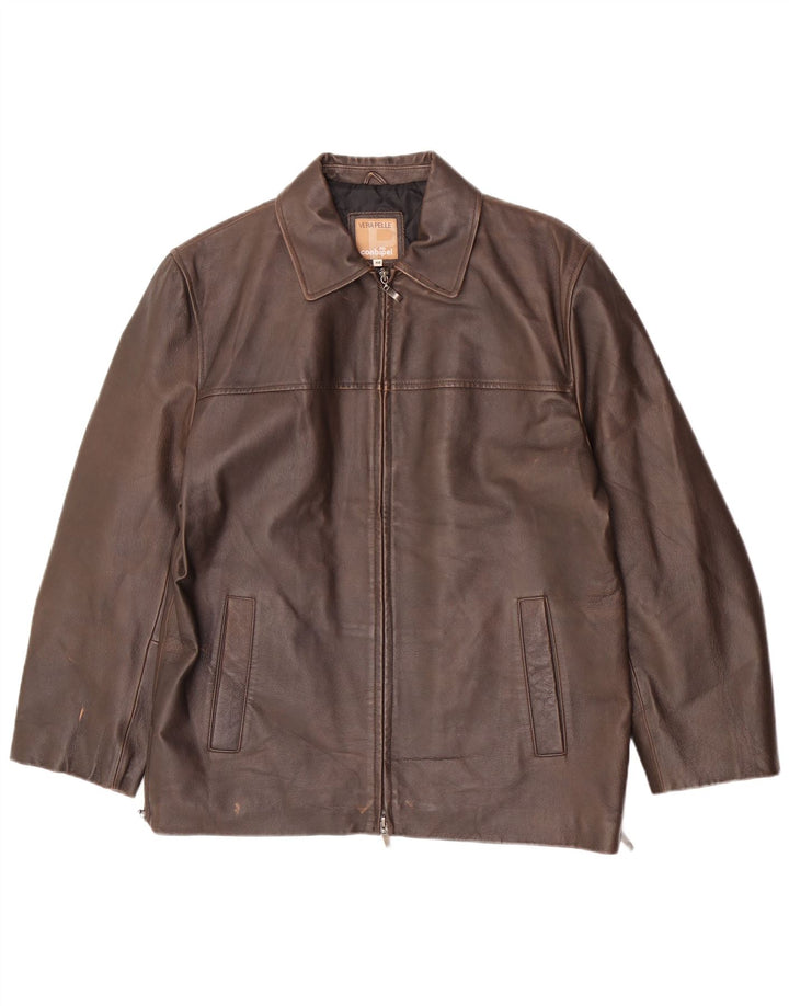 Conbipel Veste en Cuir Homme IT 48 Marron Moyen