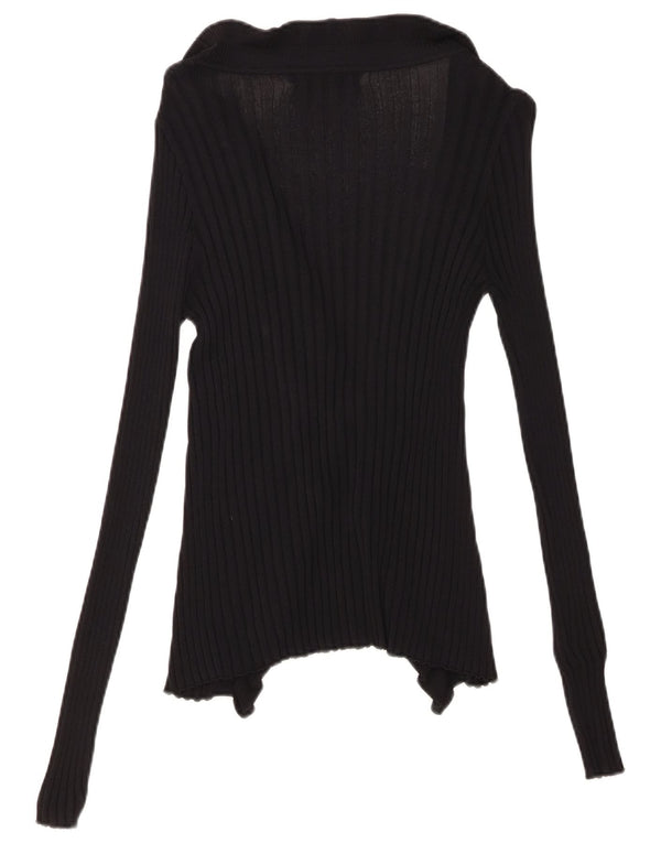 Zara Femme Cardigan Top UK 12 Medium Noir