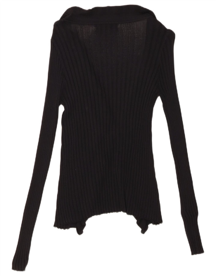 Zara Femme Cardigan Top UK 12 Medium Noir