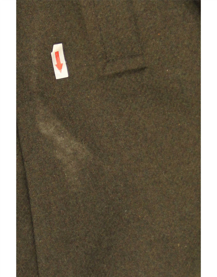 Ted Baker Caban Homme Taille 4 Grande Laine Kaki
