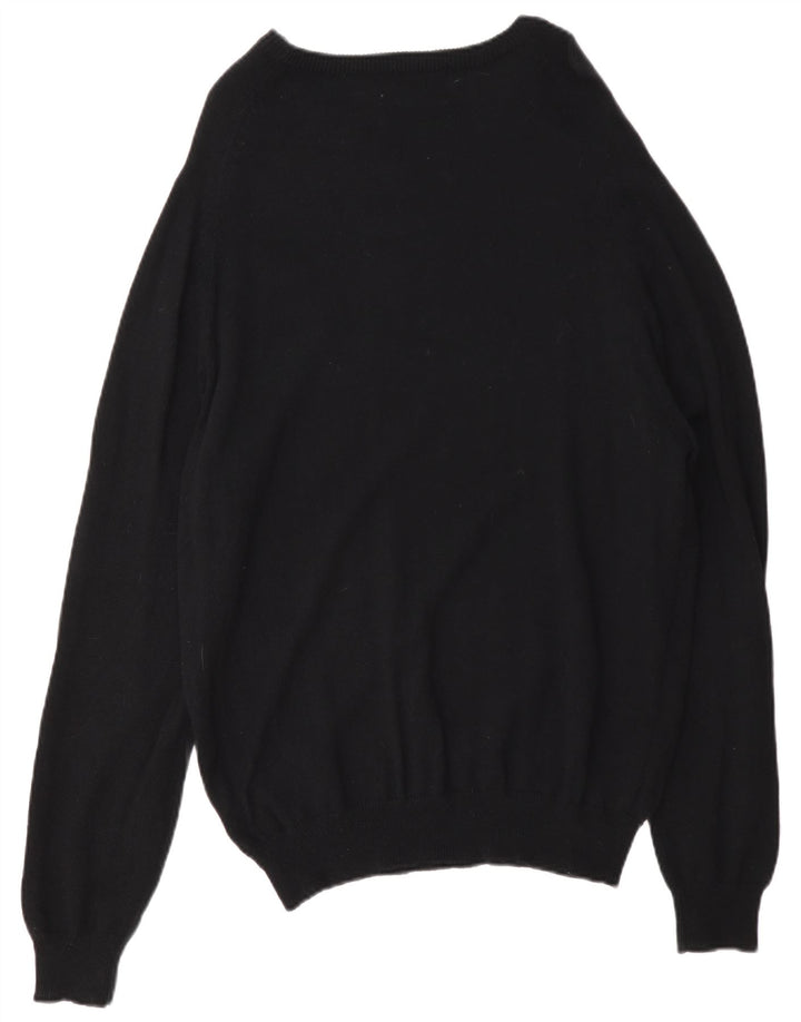 Marks & Spencer Pull à col rond coupe classique pour homme en laine noire