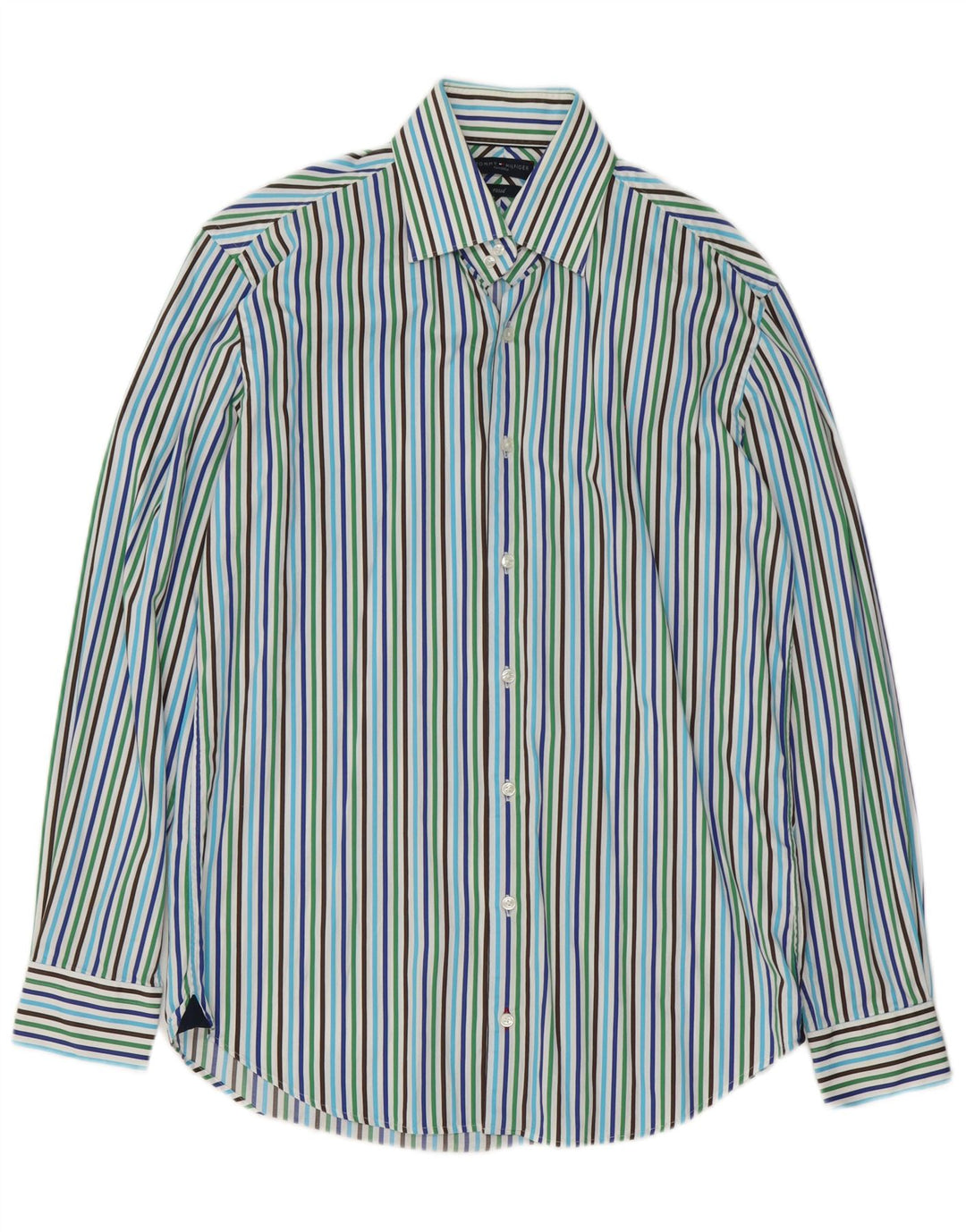 Tommy Hilfiger Chemise ajustée pour homme Taille 39 15 1/2 Medium Multicolore