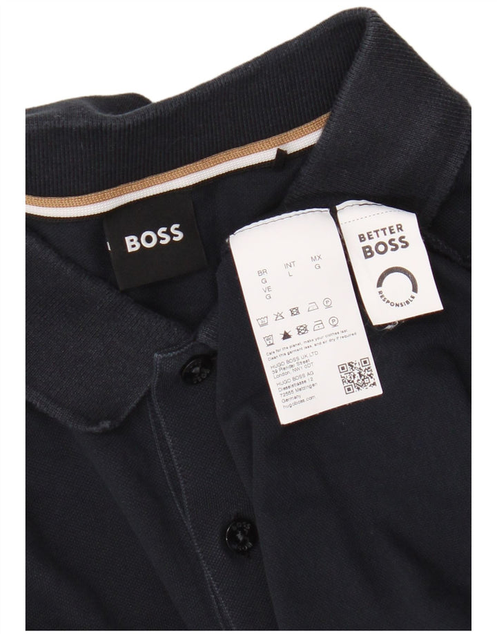 Hugo Boss Polo Homme Bleu Marine Moyen Coton