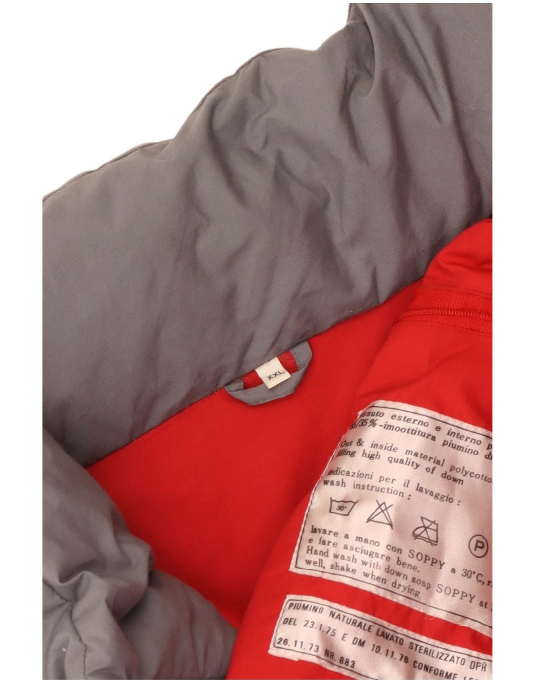 veste rembourrée à capuche vintage pour hommes UK 44 2XL Polyester gris