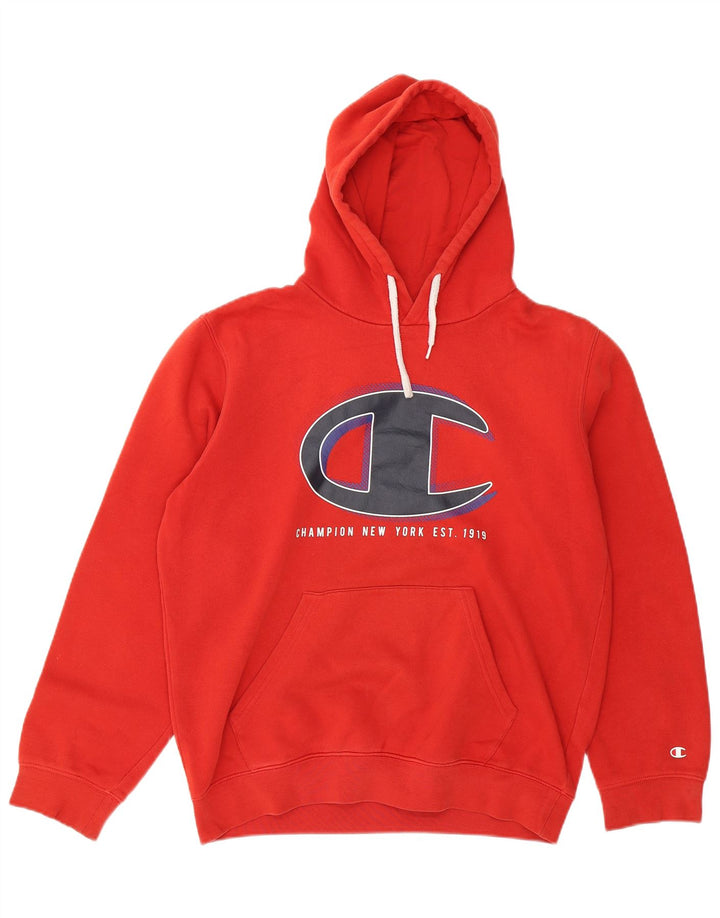 Champion Pull à Capuche Graphique Homme Rouge Moyen