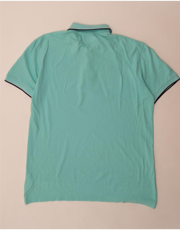 Kappa Mens Polo Shirt 3XL Turquoise Cotton