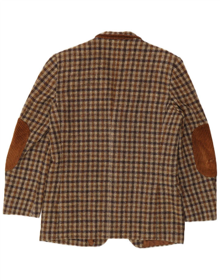 Egon Von Furstenberg Veste Blazer 3 Boutons Homme EU 50 Grand Vichy Marron