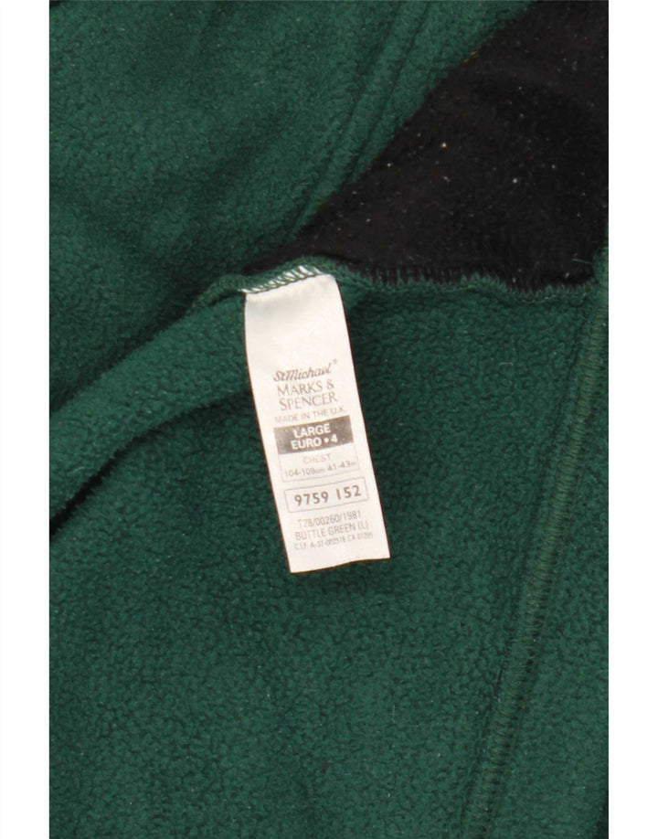 Marks & Spencer Veste polaire pour homme UK 40 Large Vert Polyester