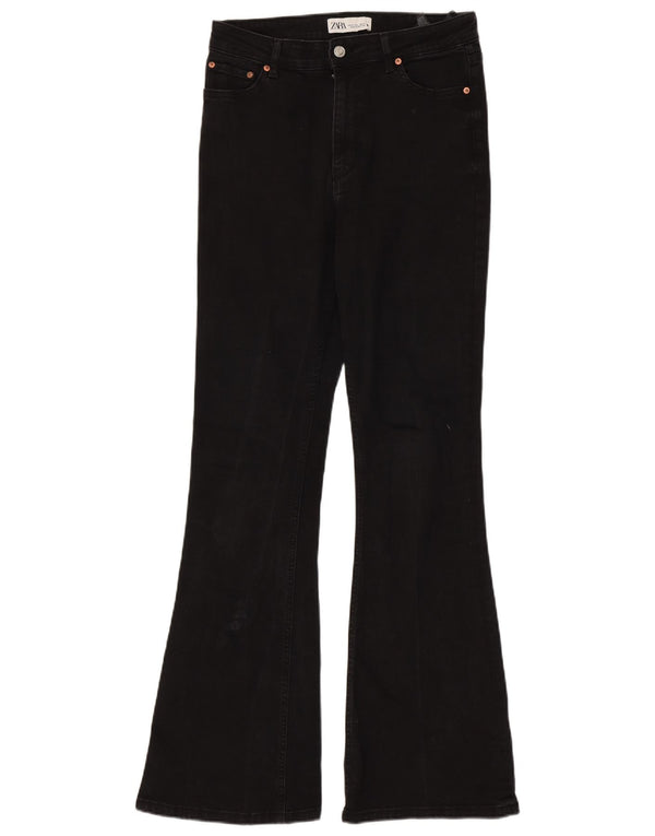 Zara Jean évasé femme EU 40 Medium W30 L33 coton noir