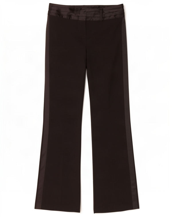 Topshop Pantalon décontracté bootcut pour femme UK 12 Medium W30 L35 Noir Polyester