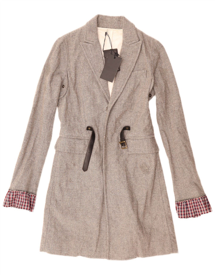 Dsquared2 Pardessus Femme IT 42 Laine à Chevrons Gris Moyen
