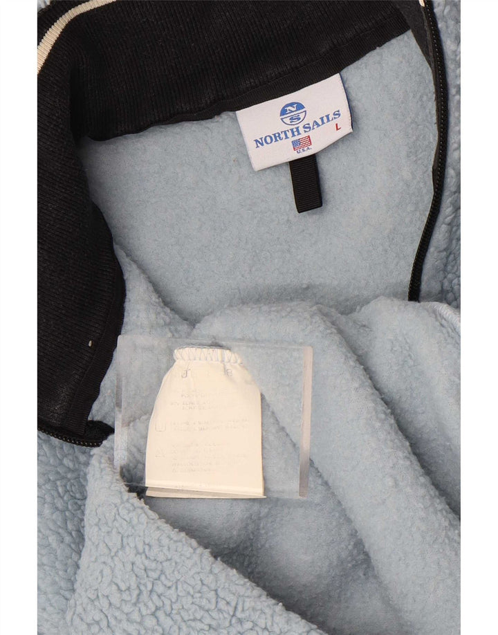 North Sails Pull polaire à col zippé pour homme, grand bleu, polyester