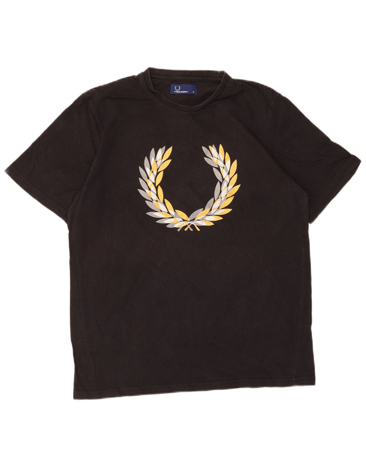 Fred Perry T-Shirt Graphique Homme Noir Moyen Coton
