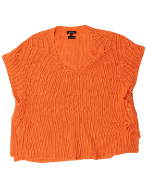 Massimo Dutti Débardeur surdimensionné pour femme UK 14 Coton orange moyen
