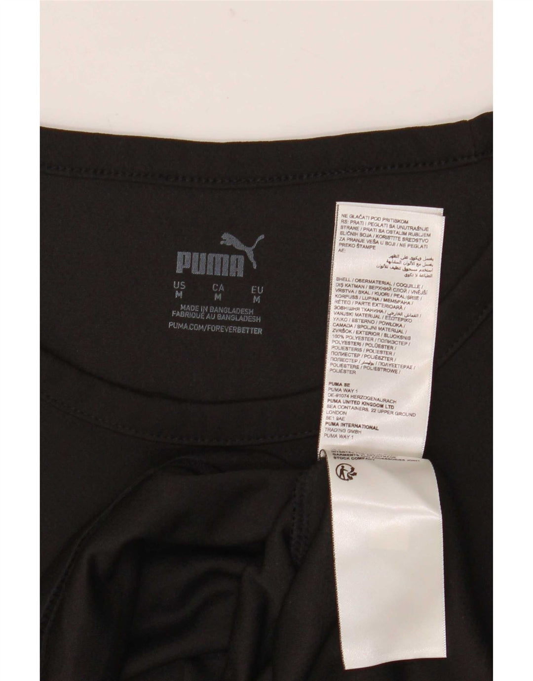 Puma T-Shirt Homme Noir Moyen Polyester Colorblock