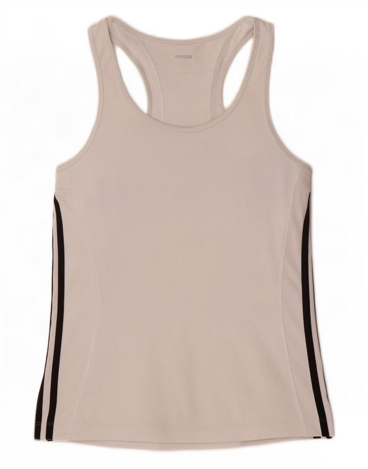 Adidas Femmes Climalite Débardeur UK 8 Petit Blanc Polyester