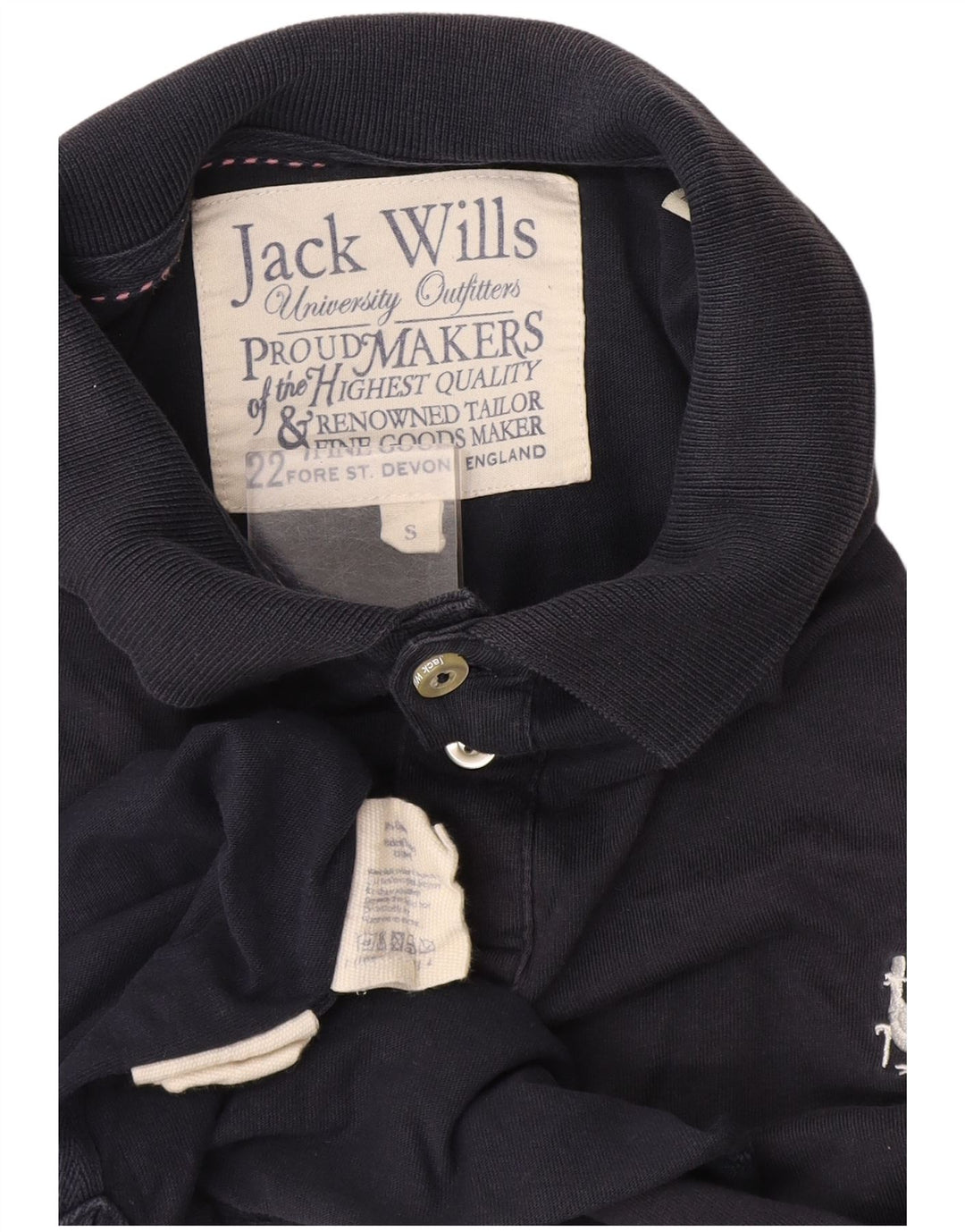 Jack Wills Polo Homme Petit Bleu Marine Coton