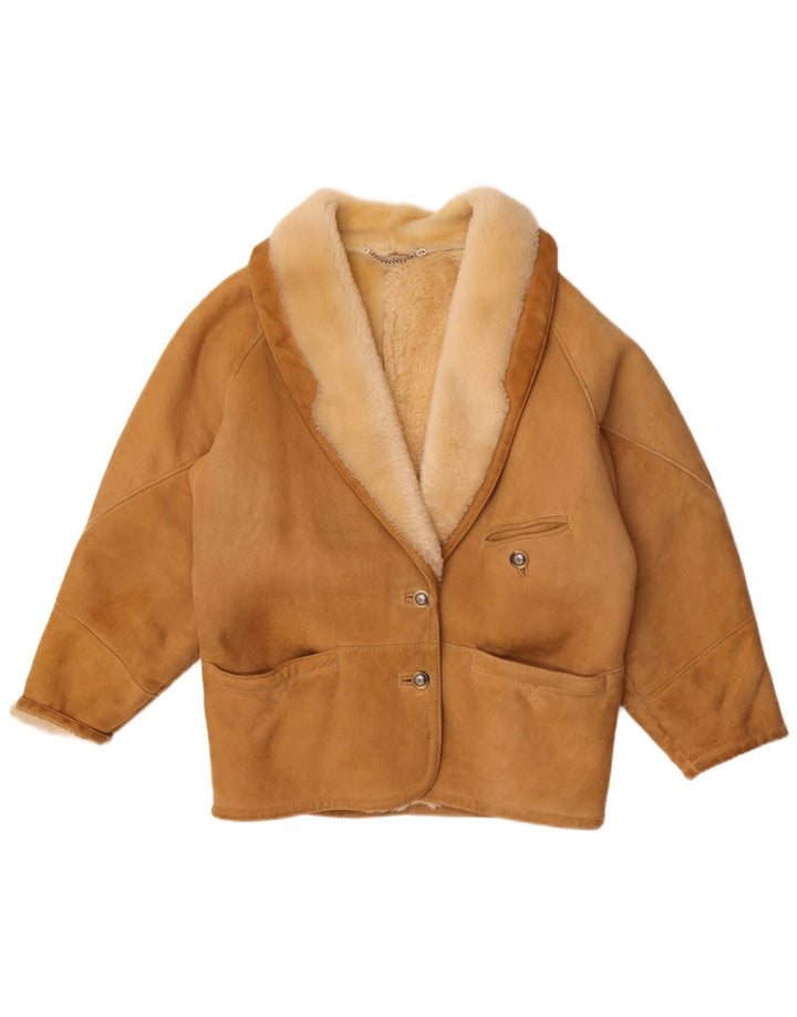 Conbipel Veste Oversize En Peau De Mouton Femme IT 42 Marron Moyen