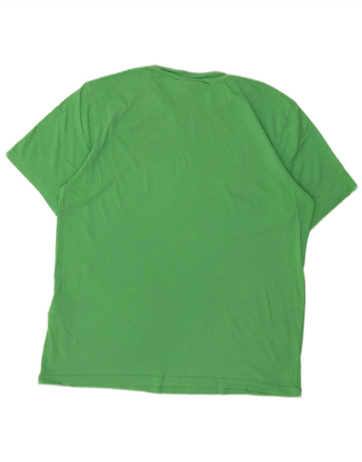 CHAMPION T-Shirt Graphique Homme Vert Moyen Coton
