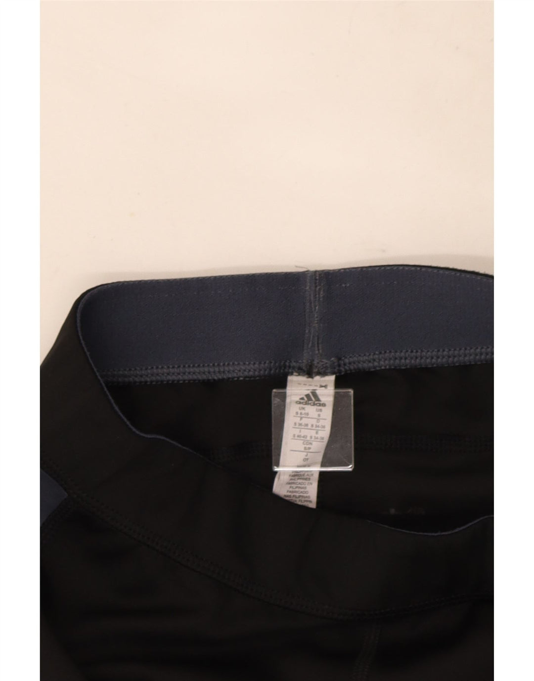 Adidas Legging Capri Femme UK 8/10 Petit Noir Colorblock Polyester