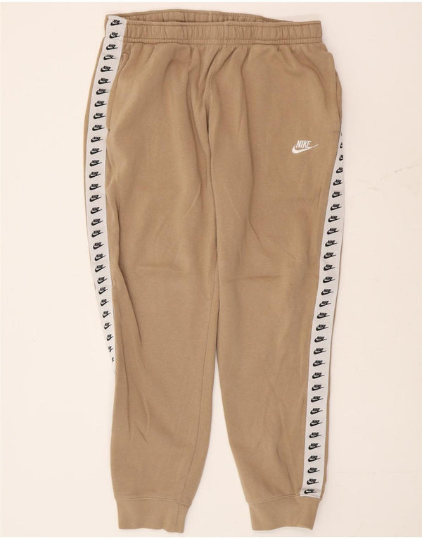 Nike Pantalon de survêtement graphique pour homme XL en coton color block beige