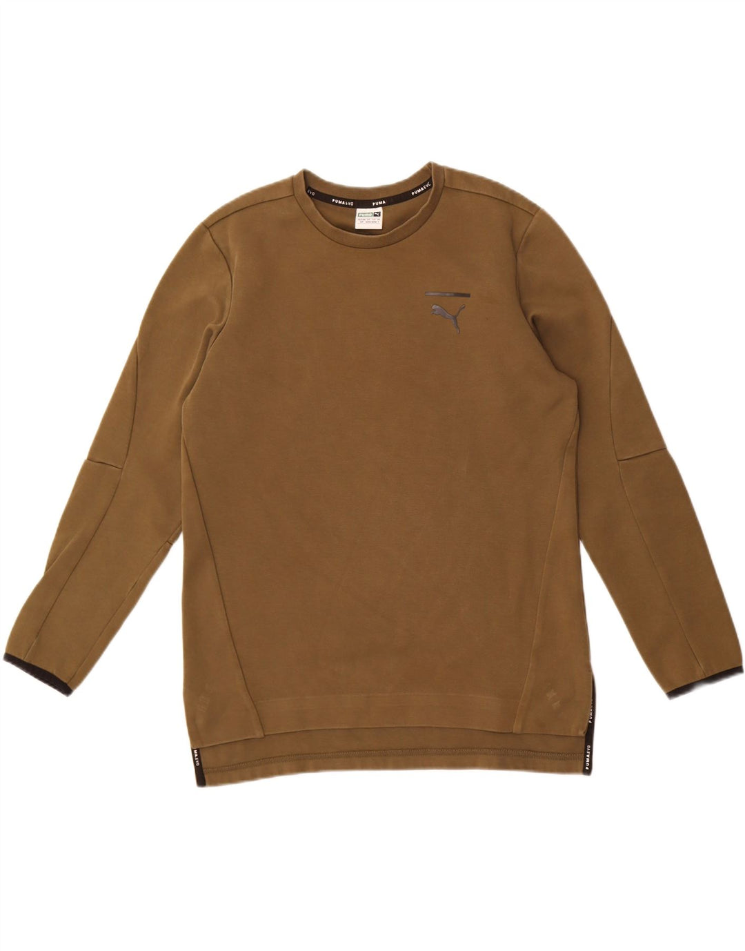 Puma Sweat-shirt graphique pour homme en coton kaki Taille S