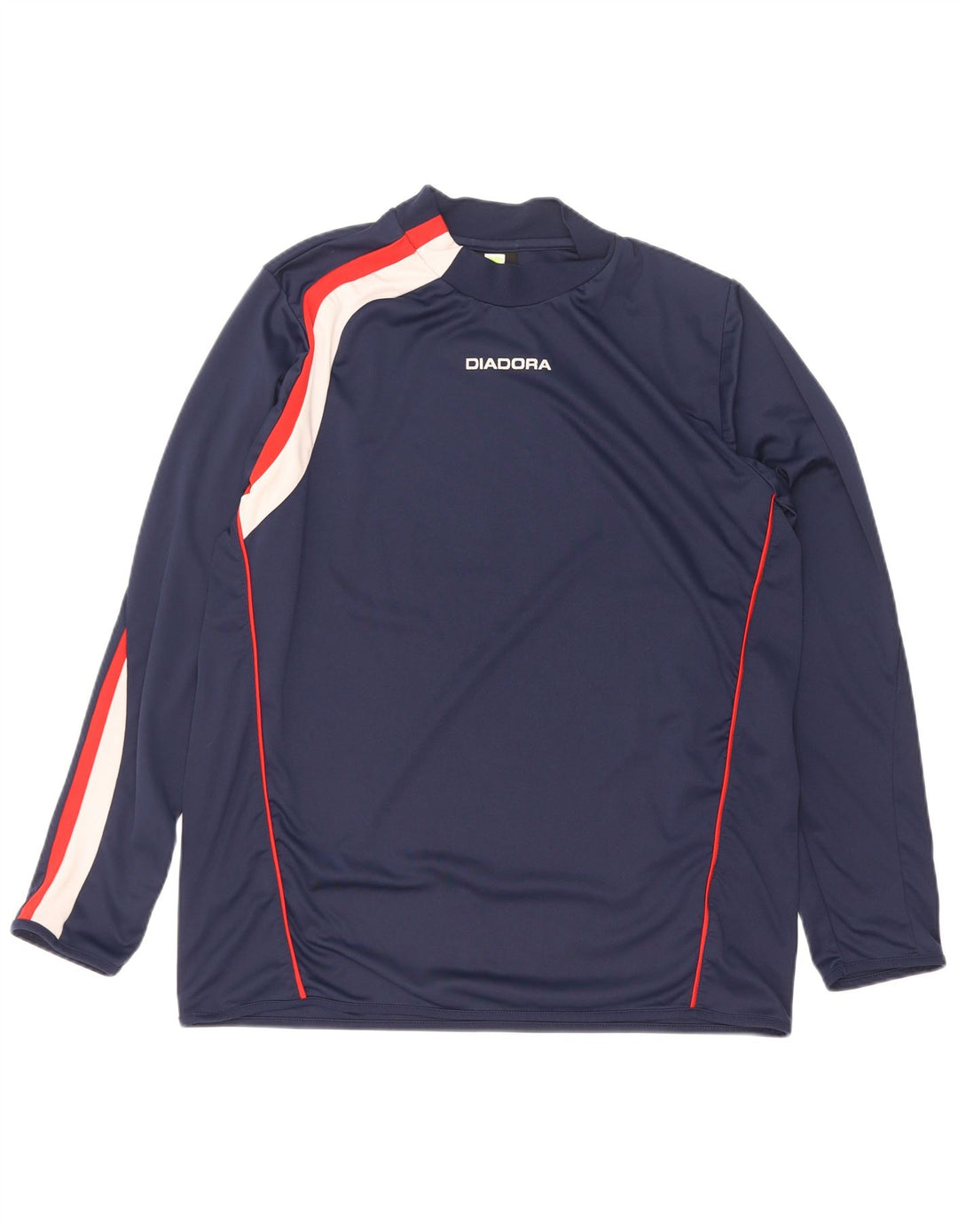 Diadora Haut à manches longues pour hommes XL Bleu marine Colorblock Polyester