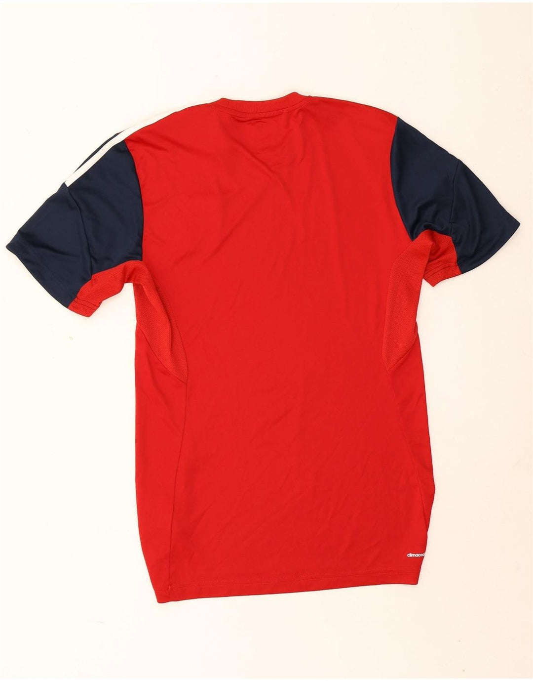 Adidas Hommes Climacool T-Shirt Top UK 38/40 Rouge Moyen Polyester Colorblock