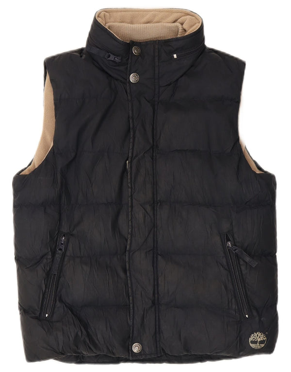 Timberland Gilet rembourré à capuche graphique pour garçon 9-10 ans Bleu marine Polyester