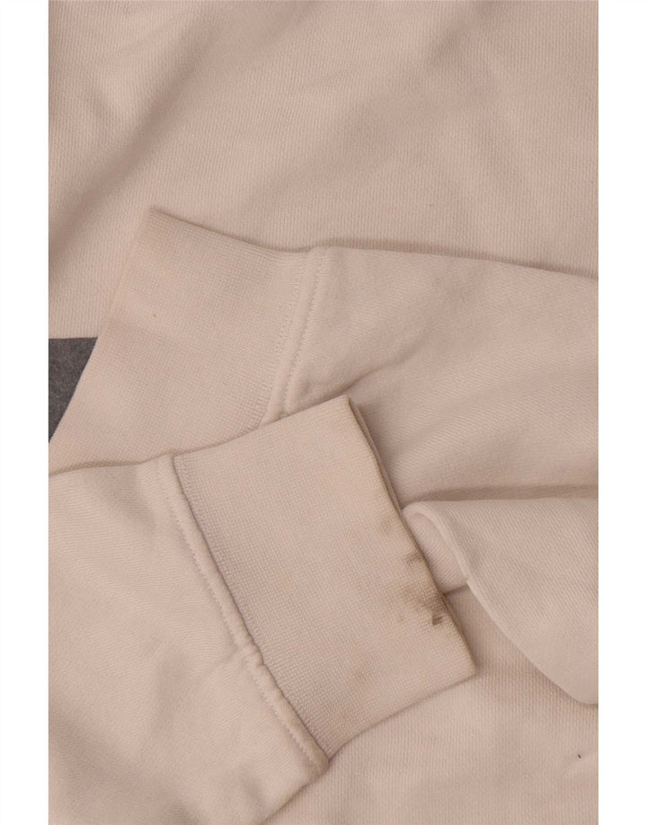Zara Pull-over pour hommes en coton color block blanc grand