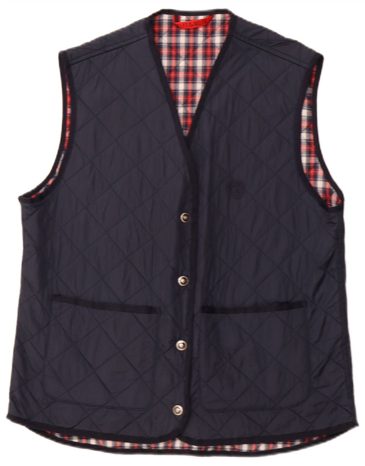BELFE & BELFE Gilet Matelassé Homme IT 46 Petit Bleu Marine Nylon